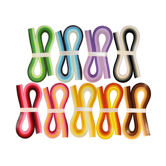 Paper Quilling Strips Set -9 color series packages, 5 / 7mm in width