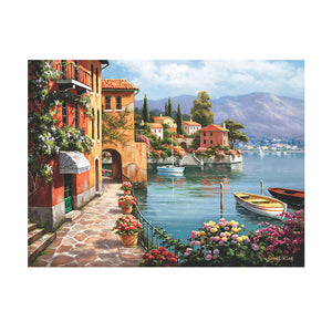 Diamond Painting DIY Kit,Full Drill, 40x30cm-  Lakeside Villa