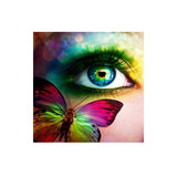 Diamond Painting DIY Kit,Full Drill, 30x30cm- Eye and Butterfly