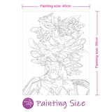 Easy Craft Paint by Number DIY Kit, 50x40cm- Beauty with Flower Hat- with Purple Hat (New Tube)