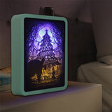 3D Paper Cutting Light Box, ABS Frame (Blue) - Santa's Gift