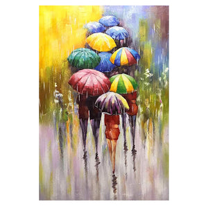 Diamond Painting DIY Kit,Full Drill, 45x30cm- Colorful Umbrella