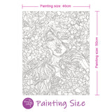 Easy Craft Paint by Number DIY Kit, 50x40cm- Girl in Flowers (New Tube)