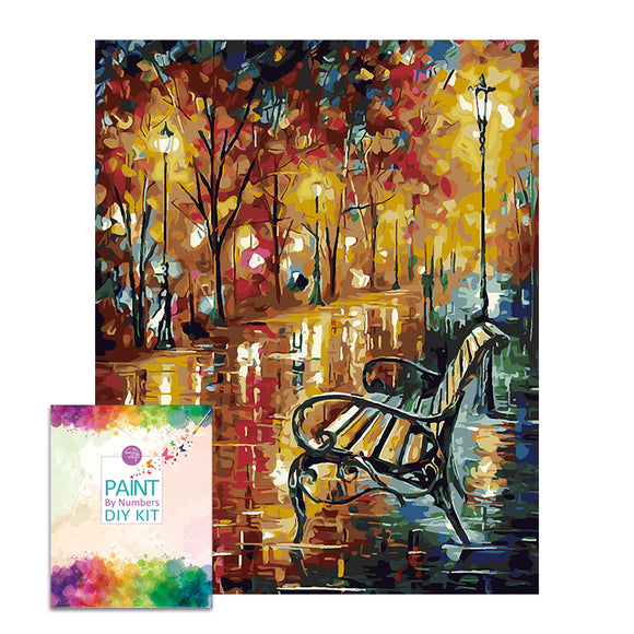 Easy Craft Paint by Number DIY Kit, 50x40cm- Walking in Woods Chair (New Tube)