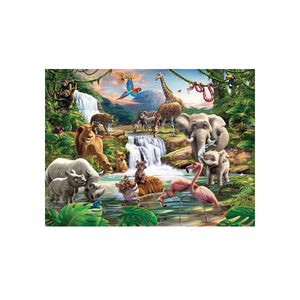 Diamond Painting DIY Kit,Full Drill, 40x30cm- African Wildlife