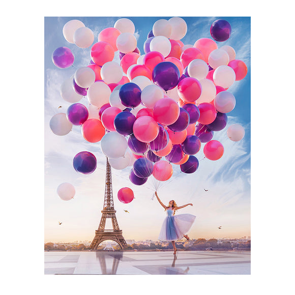 Diamond Painting DIY Kit,Full Drill, 50x40cm- Dream Balloons