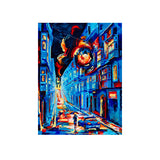 Diamond Painting DIY Kit,Full Drill, 40x30cm- Night Street Painting