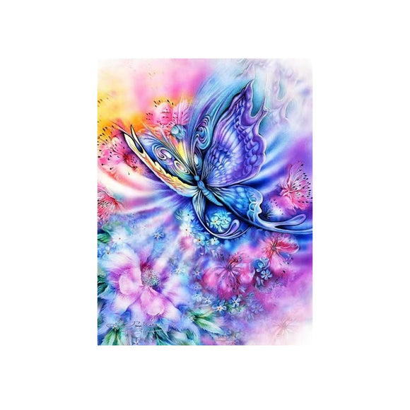 Diamond Painting DIY Kit,Full Drill, 40x30cm- Colorful Butterfly (New Tool Kit)