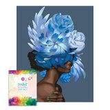 Easy Craft Paint by Number DIY Kit, 50x40cm- Beauty with Flower Hat- with Blue Hat (New Tube)