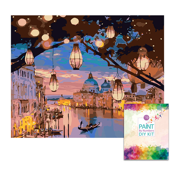 Easy Craft Paint by Number DIY Kit, 50x40cm- Venice Night (New Tube)